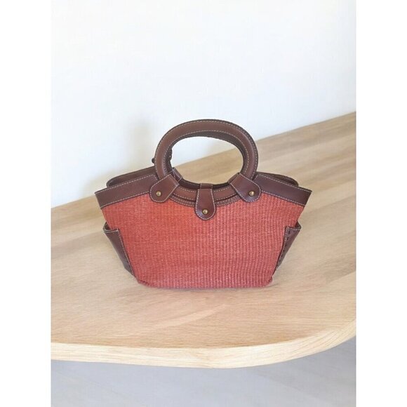 Fossil Purse Belize Ring Satchel Orange Beachy Shoulder strap 78083 NWT - Picture 1 of 16